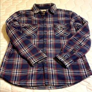 Men's Plaid Flannel Shirt - Blue and Red